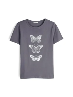 GATE Bawełniana koszulka z nadrukiem| Koszulki I Topy·Koszulki|Koszulki I Topy·Koszulki Z Nadrukiem