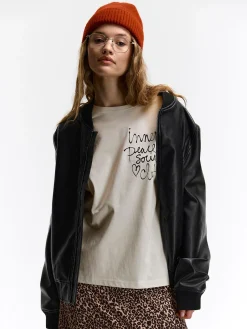 GATE Bawełniana koszulka z nadrukiem| Koszulki I Topy·Koszulki|Koszulki I Topy·Koszulki Z Nadrukiem