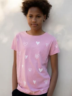 GATE Bawełniana koszulka z nadrukiem|Dzieci Dziewczynki·Ostatnie Sztuki Ubrania Dla Dziewczynek|Dziewczynki·Koszulki I Topy