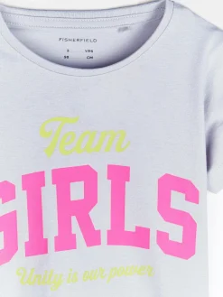 GATE Bawełniana koszulka z nadrukiem|Dzieci Dziewczynki·Ostatnie Sztuki Ubrania Dla Dziewczynek|Dziewczynki·Koszulki I Topy