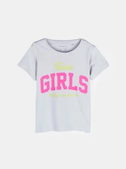 GATE Bawełniana koszulka z nadrukiem|Dzieci Dziewczynki·Ostatnie Sztuki Ubrania Dla Dziewczynek|Dziewczynki·Koszulki I Topy