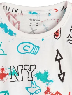 GATE Bawełniana koszulka z nadrukiem|Dzieci Chłopcy·Koszulki