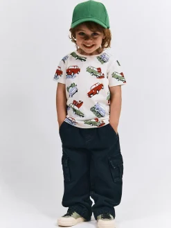 GATE Bawełniana koszulka z nadrukiem|Dzieci Chłopcy·Koszulki