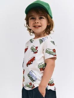 GATE Bawełniana koszulka z nadrukiem|Dzieci Chłopcy·Koszulki