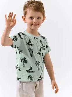 GATE Bawełniana koszulka z nadrukiem|Dzieci Chłopcy·Koszulki