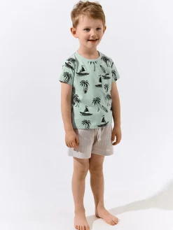 GATE Bawełniana koszulka z nadrukiem|Dzieci Chłopcy·Koszulki