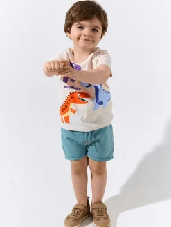 GATE Bawełniana koszulka z nadrukiem|Dzieci Chłopcy·Koszulki