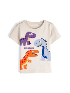 GATE Bawełniana koszulka z nadrukiem|Dzieci Chłopcy·Koszulki