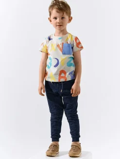 GATE Bawełniana koszulka z nadrukiem|Dzieci Chłopcy·Koszulki