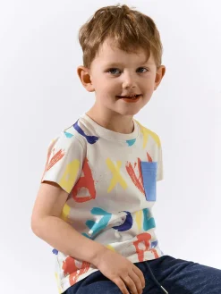 GATE Bawełniana koszulka z nadrukiem|Dzieci Chłopcy·Koszulki