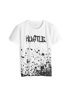 GATE Bawełniana koszulka z nadrukiem|Dzieci Chłopcy·Koszulki