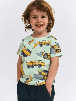 GATE Bawełniana koszulka z nadrukiem|Dzieci Chłopcy·Koszulki