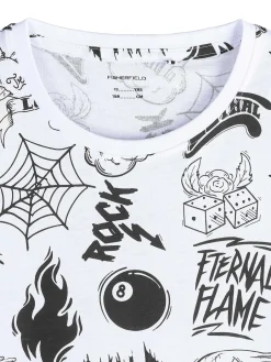 GATE Bawełniana koszulka z nadrukiem|Dzieci Chłopcy·Koszulki