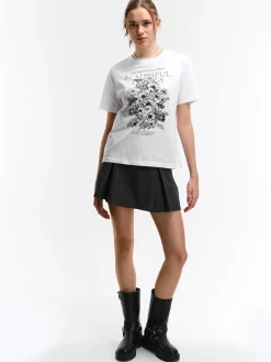 GATE Bawełniana koszulka z nadrukiem| Koszulki I Topy·Koszulki|Koszulki I Topy·Koszulki Z Nadrukiem