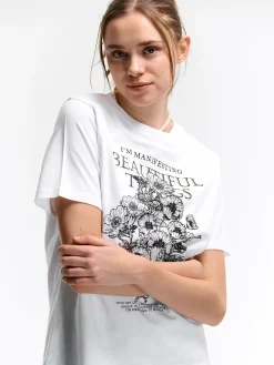 GATE Bawełniana koszulka z nadrukiem| Koszulki I Topy·Koszulki|Koszulki I Topy·Koszulki Z Nadrukiem