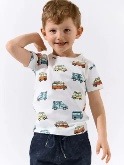 GATE Bawełniana koszulka z nadrukiem|Dzieci Chłopcy·Koszulki