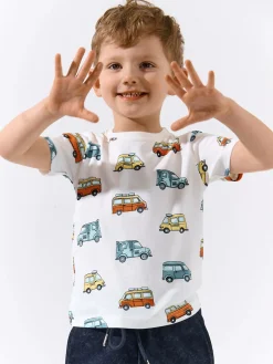 GATE Bawełniana koszulka z nadrukiem|Dzieci Chłopcy·Koszulki