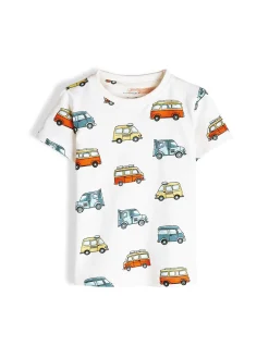 GATE Bawełniana koszulka z nadrukiem|Dzieci Chłopcy·Koszulki