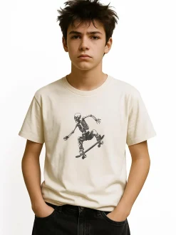 GATE Bawełniana koszulka z nadrukiem|Dzieci Chłopcy·Koszulki