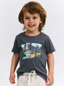 GATE Bawełniana koszulka z nadrukiem|Dzieci Chłopcy·Koszulki