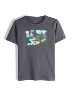 GATE Bawełniana koszulka z nadrukiem|Dzieci Chłopcy·Koszulki