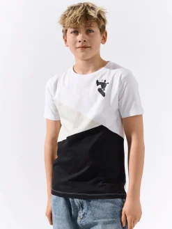 GATE Bawełniana koszulka z nadrukiem|Dzieci Chłopcy·Koszulki