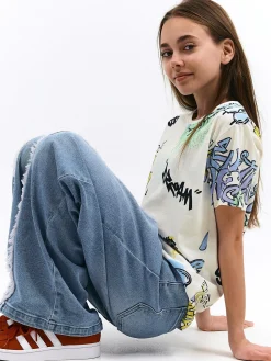 GATE Bawełniana koszulka z nadrukiem|Dzieci Chłopcy·Koszulki|Dziewczynki·Koszulki I Topy