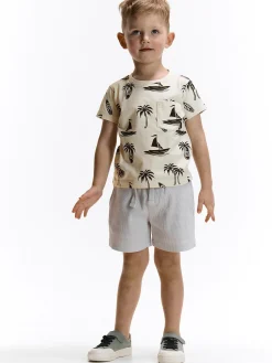 GATE Bawełniana koszulka z nadrukiem|Dzieci Chłopcy·Koszulki