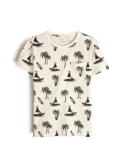 GATE Bawełniana koszulka z nadrukiem|Dzieci Chłopcy·Koszulki