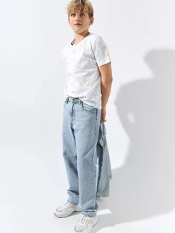 GATE Bawełniana koszulka z nadrukiem|Dzieci Chłopcy·Koszulki