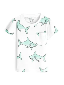 GATE Bawełniana koszulka z nadrukiem|Dzieci Chłopcy·Koszulki