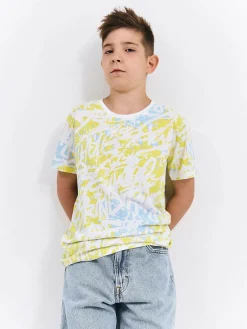 GATE Bawełniana koszulka z nadrukiem|Dzieci Chłopcy·Koszulki