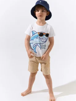 GATE Bawełniana koszulka z nadrukiem|Dzieci Chłopcy·Koszulki