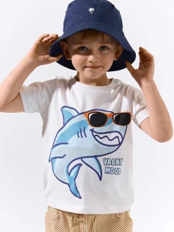 GATE Bawełniana koszulka z nadrukiem|Dzieci Chłopcy·Koszulki