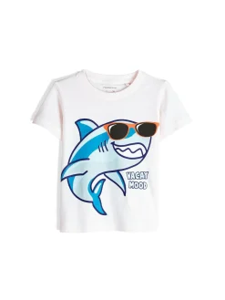 GATE Bawełniana koszulka z nadrukiem|Dzieci Chłopcy·Koszulki