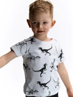 GATE Bawełniana koszulka z nadrukiem|Dzieci Chłopcy·Koszulki