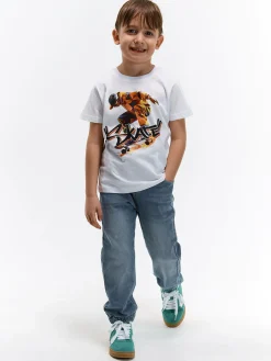 GATE Bawełniana koszulka z nadrukiem|Dzieci Chłopcy·Koszulki