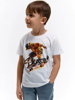 GATE Bawełniana koszulka z nadrukiem|Dzieci Chłopcy·Koszulki