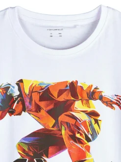 GATE Bawełniana koszulka z nadrukiem|Dzieci Chłopcy·Koszulki