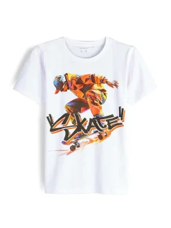 GATE Bawełniana koszulka z nadrukiem|Dzieci Chłopcy·Koszulki