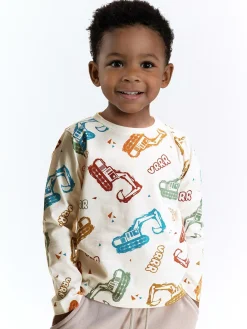 GATE Bawełniana koszulka z nadrukiem|Dzieci Chłopcy·Koszulki