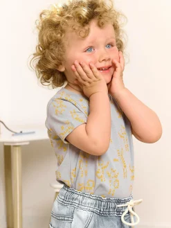 GATE Bawełniana koszulka z nadrukiem|Dzieci Chłopcy·Koszulki