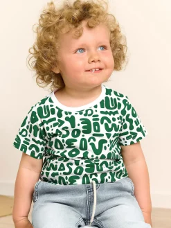 GATE Bawełniana koszulka z nadrukiem|Dzieci Chłopcy·Koszulki