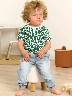 GATE Bawełniana koszulka z nadrukiem|Dzieci Chłopcy·Koszulki