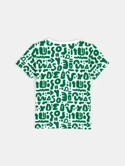 GATE Bawełniana koszulka z nadrukiem|Dzieci Chłopcy·Koszulki