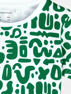 GATE Bawełniana koszulka z nadrukiem|Dzieci Chłopcy·Koszulki