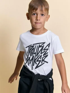 GATE Bawełniana koszulka z nadrukiem|Dzieci Chłopcy·Koszulki