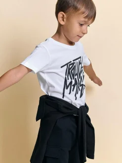 GATE Bawełniana koszulka z nadrukiem|Dzieci Chłopcy·Koszulki