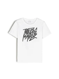 GATE Bawełniana koszulka z nadrukiem|Dzieci Chłopcy·Koszulki