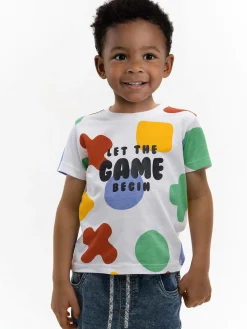 GATE Bawełniana koszulka z nadrukiem|Dzieci Chłopcy·Koszulki